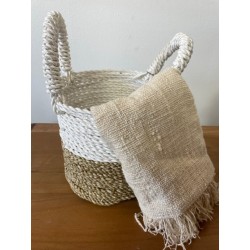 Conjunto Cesto de Algas - Branco Natural