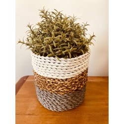 Seaweed basket set - Grey / Natural / White