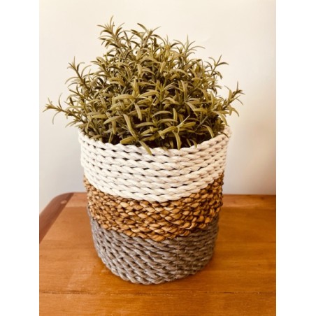 Set coș cu alge marine - gri/natural/alb