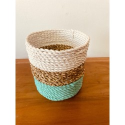 Seaweed basket set - Green/Natural/White