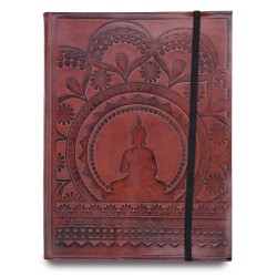 Caderno mediano con elástico - Mandala tibetano