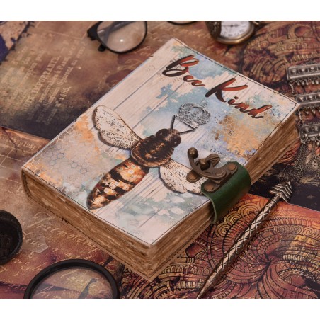 Cuaderno de cuero "Bee Kind" (7x5")
