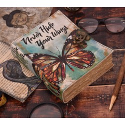 Leather Notebook "Never Hide Your Wings" (7x5")