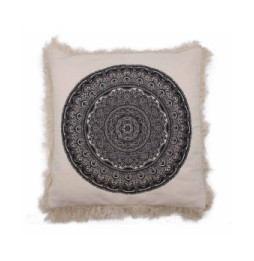 Cojín Mandala Tradicional - 60x60cm - negro