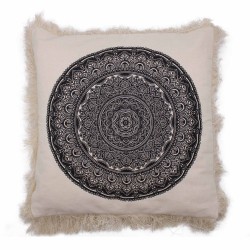 Coussin Mandala Traditionnel - 60x60cm - noir