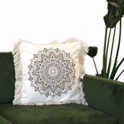 Coussin Mandala Lotus - 45x45cm - bronze