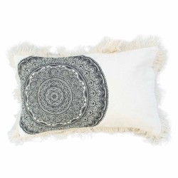 Coussin Mandala Traditionnel - 30x50cm - noir