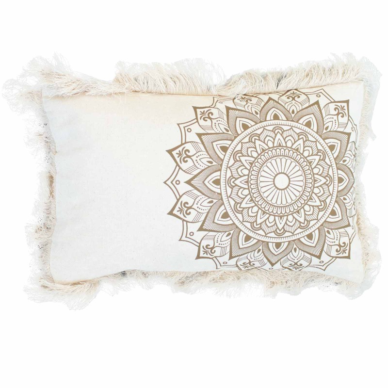 Coussin Mandala Lotus - 30x50cm - bronze-HOUSSES DE COUSSIN-HOSTENATURA