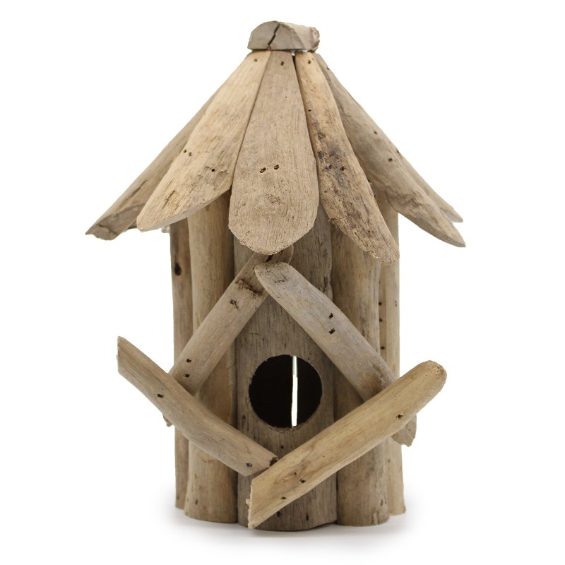 Mangeoire à oiseaux flottante en bois - petite-BOÎTES À OISEAUX-HOSTENATURA