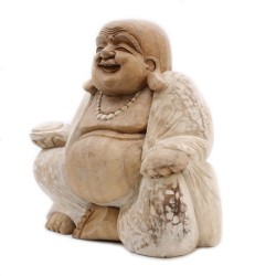 Buddha Felice - Sbiancato 30cm