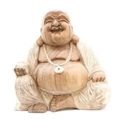 Buddha fericit - Albit 40 cm