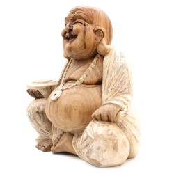 Happy Buddha - Gebleekt 40cm