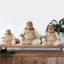 Happy Buddha - Gebleekt 40cm