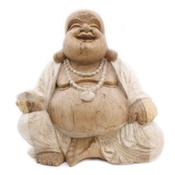 Buddha fericit - Albit 50 cm