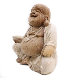 Happy Buddha - Gebleekt 50cm