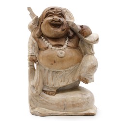 Il Buddha felice porta il legno - Imbiancare 30 cm