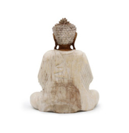 Estatua de Buda blanqueada - 30 cm Transmisión de enseñanza