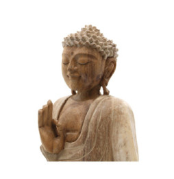 Estatua de Buda blanqueada - 30 cm Transmisión de enseñanza