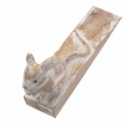 Hand-carved door stop - Dormouse