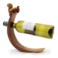 Porte-bouteille de vin - écureuil