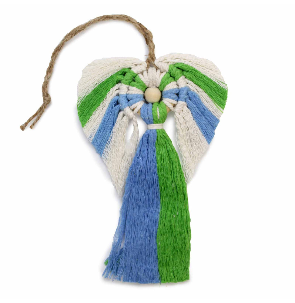 Macrame Angel - Tierra-ANGELES DE MACRAME HATI-HATI-HOSTENATURA