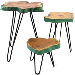 Lot de 3 jardinières en bois Gamell - Greenwash