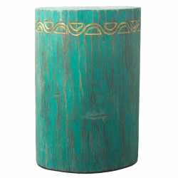 Tabouret / Table Tribal - Albasia - Turquoise