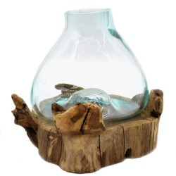 Grand aquarium en verre coulé - 32cm