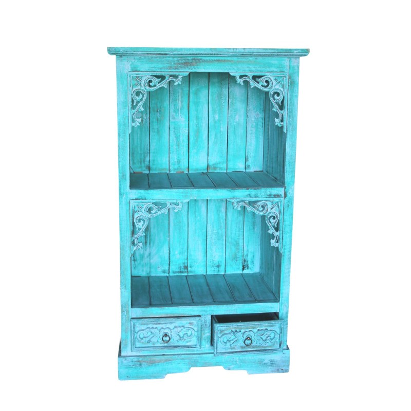 Albasia bathroom furniture - Turquoise wash-BATHROOM FURNITURE MADE OF ALBASIA WOOD-HOSTENATURA