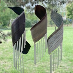 Coconut leaf wind chimes - Chocolate