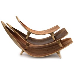 Coconut leaf fruit bowl set - Natural