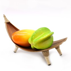 Coconut leaf fruit bowl set - Natural