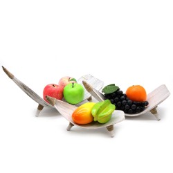 Ensemble de bols à fruits en feuille de cocotier - Adouci