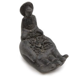 Buddha and Hand Incense Burner - Black