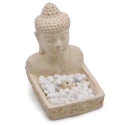 Bruciatore di incenso Fengshui Buddha - Crema