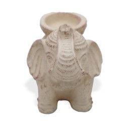 Elephant Incense Burner & Candlestick (cream)