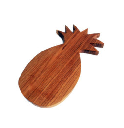 Tabla de cortar de madera teca en forma de piña - 30x14cm