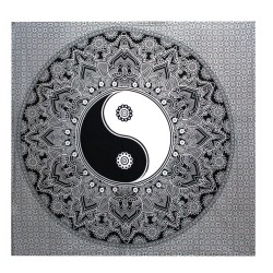 B&N Doppelte Tagesdecke aus Baumwolle + Wandteppich - Ying Yang