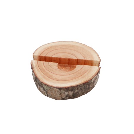 Kleiner Log Phone Holder (volle Scheibe) - Natur
