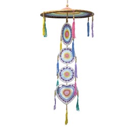 Extra Large Drama Dream Catcher - Curcubeu pastel