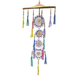 Large Dramatic Dream Catcher - Rainbow Cake