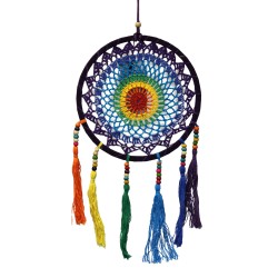 Small Dream Catcher (22x56cm) - Vivid Rainbow