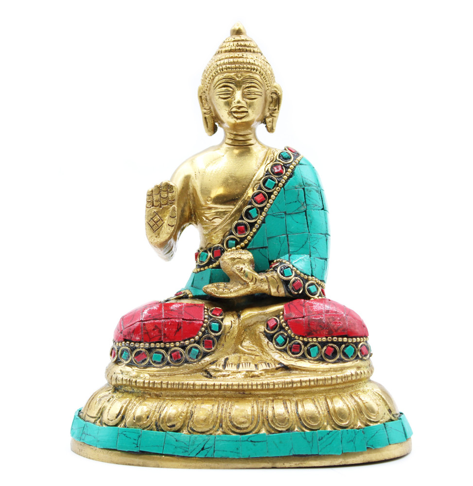 Figura de Buda de Latón - Bendición - 15cm