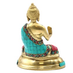 Figura de Buda de Latão - Bênção - 15cm