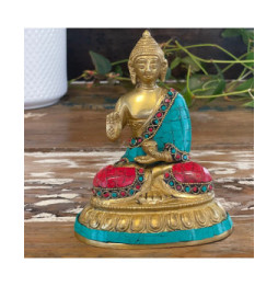 Figura de Buda de Latón - Bendición - 15cm