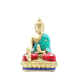 Figura de Buda de Latón - Mano Abajo - 11.5 cm