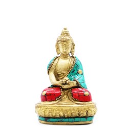 Buddha Figur aus Messing - Amitabha - 9,5 cm