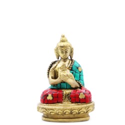 Buddha Figur aus Messing - Segen - 7.5cm