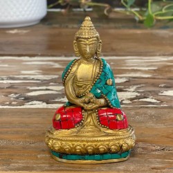 Buddha Figur aus Messing - Segen - 7.5cm