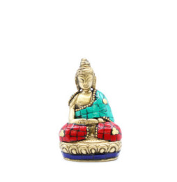 Figura de Buda de Latón - Manos Arriba - 7.5 cm